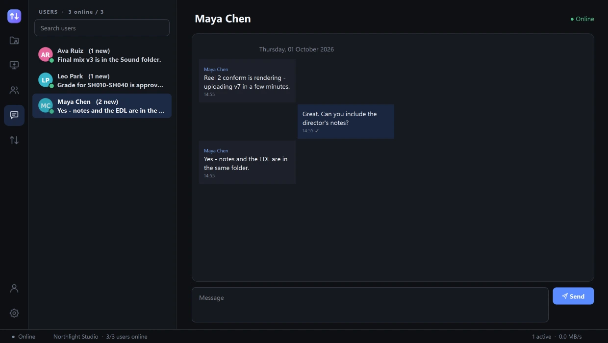 Built-in team chat