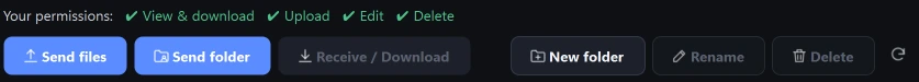 Per-person permissions and actions in a shared folder